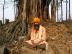 Baba Satyanarayan Mourya ji sitting under Tree